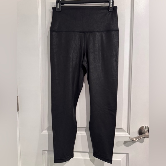 90 Degree by Reflex Faux Leather Black Leggings - Picture 1 of 4